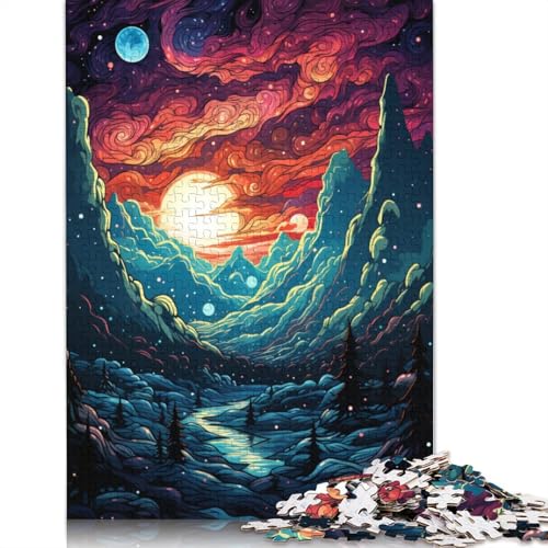 Puzzle für Erwachsene 1000 Teile „Buntes_Psychedelisches_aus_stillem_EIS_und_Schnee“ Puzzle für Erwachsene Papierpuzzle anspruchsvolles Spiel 1000 Teile (38 x 26 cm) von wuzihanptpt