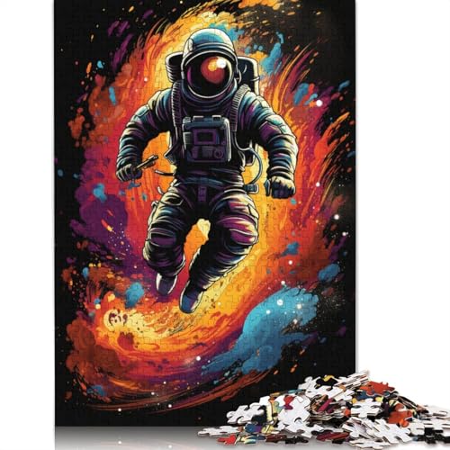 Puzzle für Erwachsene 1000 Teile Astronauten-Surfen Puzzle für Kinder Holzpuzzle Lernspiel 1000 Teile (75 x 50 cm) von wuzihanptpt