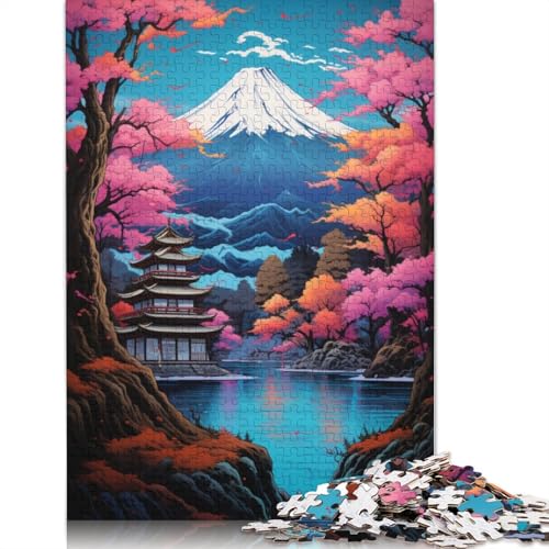 Puzzle für Erwachsene 1000 Teile Berg-Puzzle im asiatischen Stil für Erwachsene Papierpuzzle anspruchsvolles Spiel 1000 Teile (38 x 26 cm) von wuzihanptpt