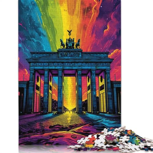 Puzzle für Erwachsene 1000 Teile Brandenburger Tor Deutschland Puzzle für Erwachsene Papierpuzzle Lernspiel 1000 Teile (38x26cm) von wuzihanptpt