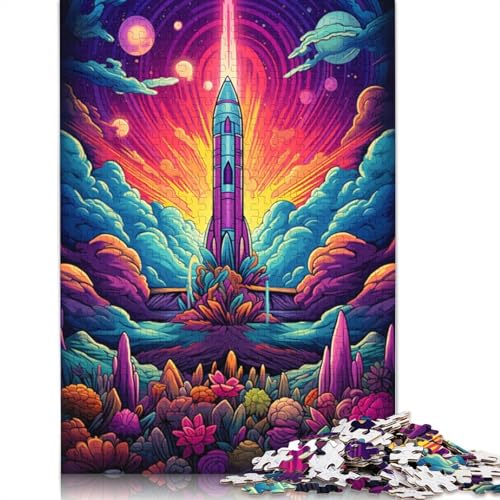 Puzzle für Erwachsene 1000 Teile Brillantes Raketenpuzzle für Erwachsene Holzpuzzle Lernspiel 1000 Teile (75 x 50 cm) von wuzihanptpt