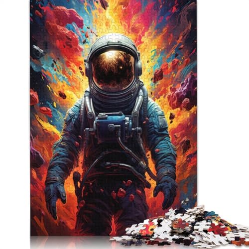 Puzzle für Erwachsene 1000 Teile Bunte Psychedelia für Astronauten Puzzle für Erwachsene Holzpuzzle anspruchsvolles Spiel 1000 Teile (75 x 50 cm) von wuzihanptpt