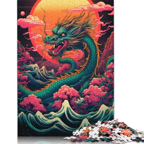 Puzzle für Erwachsene 1000 Teile Chinesischer Drache Puzzle für Erwachsene Papierpuzzle anspruchsvolles Spiel 1000 Teile (38 x 26 cm) von wuzihanptpt