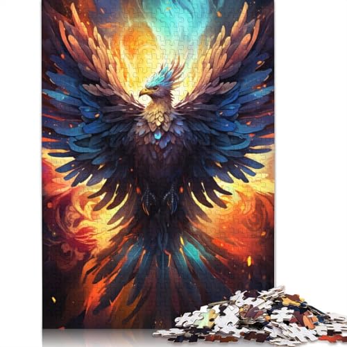 Puzzle für Erwachsene 1000 Teile Feuerfarbener Phönix Puzzle für Erwachsene Holzpuzzle Lernspiel 1000 Teile (75 x 50 cm) von wuzihanptpt