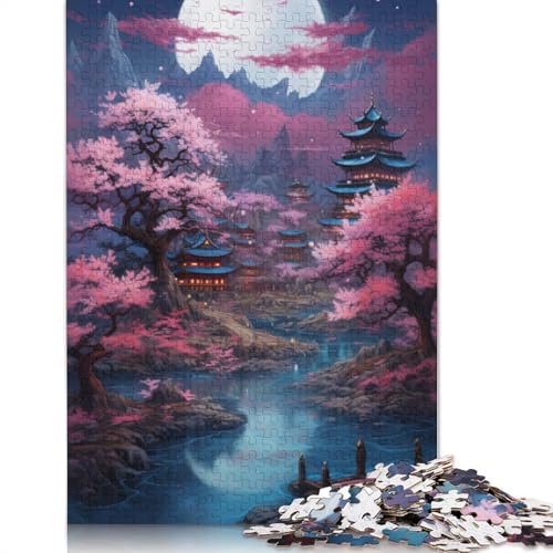 Puzzle für Erwachsene 1000 Teile Kunst- und Landschaftspuzzle im japanischen Stil Holzpuzzle Lernspielzeug 1000 Teile (75 x 50 cm) von wuzihanptpt