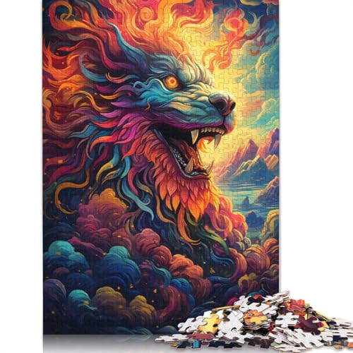 Puzzle für Erwachsene 1000 Teile Psychedelischer Seedrache Puzzle für Erwachsene Papierpuzzle anspruchsvolles Spiel 1000 Teile (38 x 26 cm) von wuzihanptpt