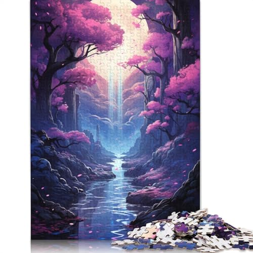 Puzzle für Erwachsene 1000 Teile Rosa Wald Puzzle für Erwachsene Papierpuzzle Lernspiel 1000 Teile (38 x 26 cm) von wuzihanptpt
