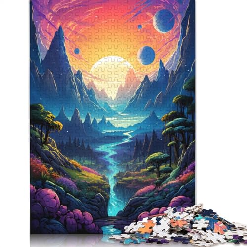 Puzzle für Erwachsene 1000 Teile Schöne Fantasielandschaft Puzzle für Erwachsene Papierpuzzle Lernspiel 1000 Teile (38x26cm) von wuzihanptpt