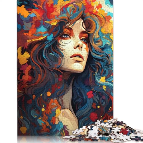 Puzzle für Erwachsene 1000 Teile Schönes farbenfrohes Mädchen Puzzle für Erwachsene Papierpuzzle Lernspiel 1000 Teile (38x26cm) von wuzihanptpt