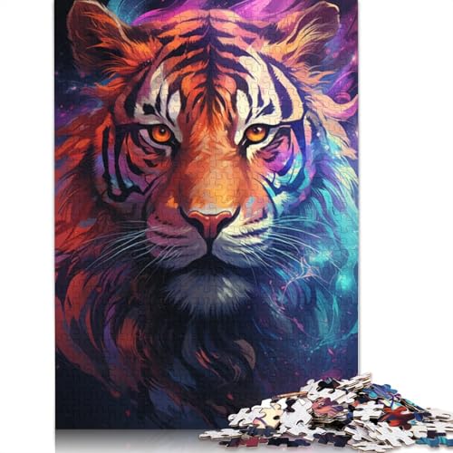Puzzle für Erwachsene 1000 Teile Tiger_Spirit_colorf Puzzle für Kinder Holzpuzzle Lernspiel 1000 Teile (75 x 50 cm) von wuzihanptpt