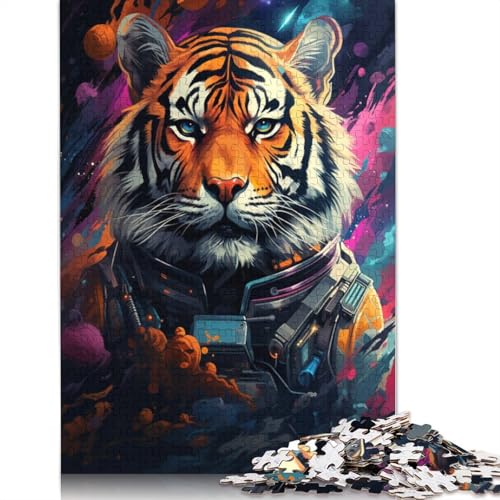 Puzzle für Erwachsene 1000 Teile Weltraumtiger Puzzle für Kinder Papierpuzzle Lernspiel 1000 Teile (38 x 26 cm) von wuzihanptpt
