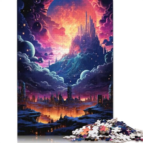 Puzzle für Erwachsene 1000 Teile Wunderbare Nachtstadt Puzzle für Kinder Holzpuzzle Lernspiel 1000 Teile (75 x 50 cm) von wuzihanptpt