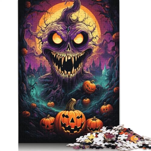 Puzzle für Erwachsene 1000 Teile böses Kürbisgemälde Puzzle für Erwachsene Holzpuzzle Lernspiel 1000 Teile (75 x 50 cm) von wuzihanptpt