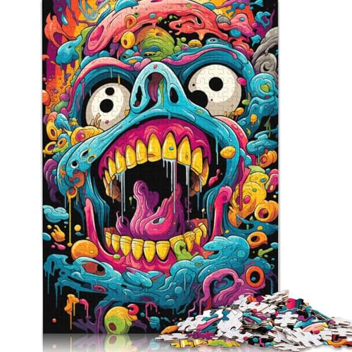 Puzzle für Erwachsene 1000 Teile farbenfrohes Kunstmonster-Puzzle für Erwachsene Papierpuzzle anspruchsvolles Spiel 1000 Teile (38 x 26 cm) von wuzihanptpt