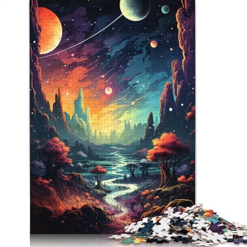 Puzzle für Erwachsene 1000 Teile farbenfrohes psychedelisches Himmelspuzzle für Erwachsene Papierpuzzle anspruchsvolles Spiel 1000 Teile (38 x 26 cm) von wuzihanptpt
