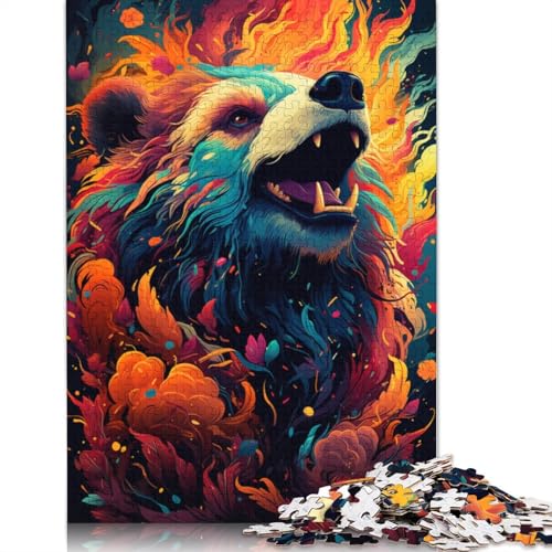 Puzzle für Erwachsene 1000 Teile farbenfrohes psychedelisches Panda-Tierpuzzle für Erwachsene Papierpuzzle anspruchsvolles Spiel 1000 Teile (38 x 26 cm) von wuzihanptpt