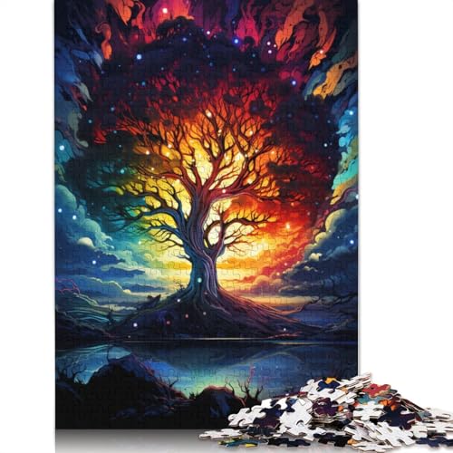 Puzzle für Erwachsene 1000 Teile wunderschönes buntes Baumpuzzle für Erwachsene Papierpuzzle Lernspiele für Erwachsene und Kinder 1000 Teile (38 x 26 cm) von wuzihanptpt