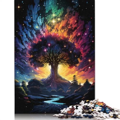 Puzzle für Erwachsene Baum_bunt 1000-teiliges Puzzle Holzpuzzle für Erwachsene und Kinder ab Jahren Herausforderungsspielzeug 1000 Teile (75 x 50 cm) von wuzihanptpt