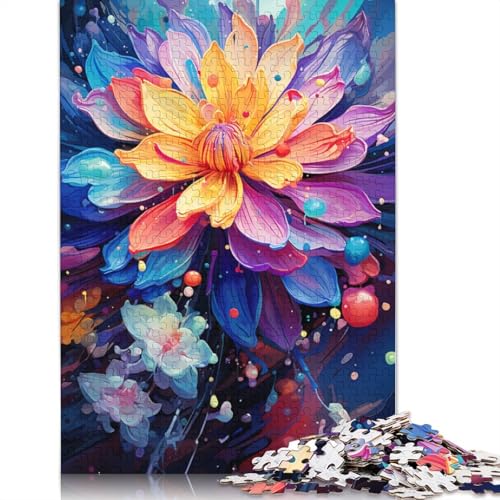 Puzzle für Erwachsene Bunte psychedelische Narzissen 1000 Teile Puzzle aus Papier Puzzle für Kinder ab Jahren Lernspiel 1000 Teile (38 x 26 cm) von wuzihanptpt