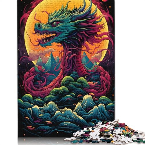 Puzzle für Erwachsene Chinesischer Drache Puzzle für Erwachsene 1000 Teile Papierpuzzle Teenager- und Kinderspiel Spielzeug für Erwachsene 1000 Teile (38 x 26 cm) von wuzihanptpt