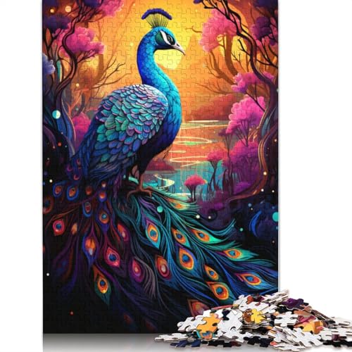 Puzzle für Erwachsene EIN wunderschöner Pfau 1000 Teile Puzzle aus Papier Puzzle für Kinder ab Jahren Lernspiel 1000 Teile (38 x 26 cm) von wuzihanptpt