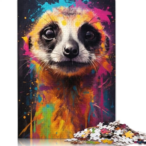 Puzzle für Erwachsene Erdmännchen bunt 1000 Teile Puzzle für Erwachsene und Kinder Papierpuzzle für Erwachsene und Kinder ab einem Alter von 1000 Teilen tolles Geschenk für Erwachsene von wuzihanptpt