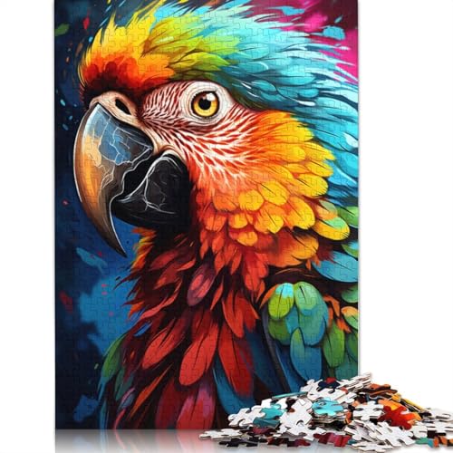 Puzzle für Erwachsene Fantasie Psychedelischer Papagei 1000 Teile Puzzle für Erwachsene und Kinder Papierpuzzle Entspannungspuzzle Spiele 1000 Teile (38 x 26 cm) von wuzihanptpt