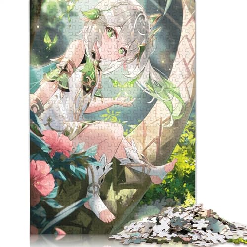 Puzzle für Erwachsene Genshin Impact Nahida 1000-teiliges Puzzle Holzpuzzle für Erwachsene und Kinder ab einem Alter von 10 Jahren anspruchsvolle Puzzles für Erwachsene 1000 Teile (75 x 50 cm) von wuzihanptpt
