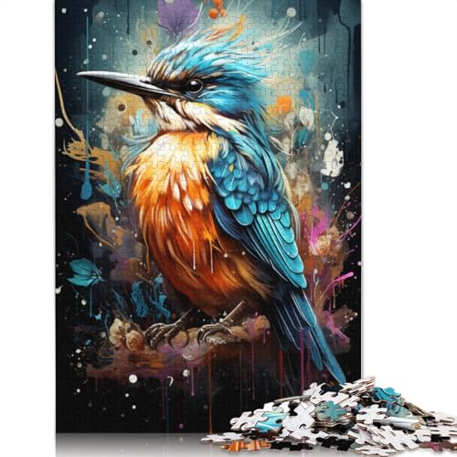Puzzle für Erwachsene Malen Farbvogel 1000 Teile Puzzle für Erwachsene und Familien Holzpuzzle Lernspiel 1000 Teile (75 x 50 cm) von wuzihanptpt