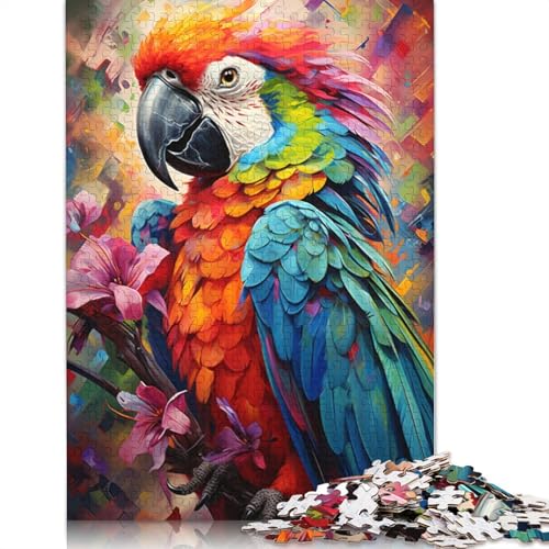 Puzzle für Erwachsene Malerei bunter Papagei 1000 Teile Puzzle für Erwachsene Papierpuzzle für Erwachsene und Kinder ab Jahren tolles Geschenk für Erwachsene 1000 Teile (38 x 26 cm) von wuzihanptpt