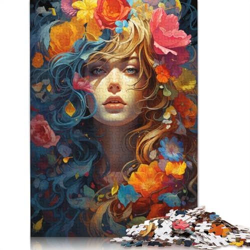 Puzzle für Erwachsene Rosenfrau Puzzle für Erwachsene 1000 Teile Papierpuzzle für Erwachsene und Kinder ab Alter Geschenk zum Geburtstag 1000 Teile (38 x 26 cm) von wuzihanptpt