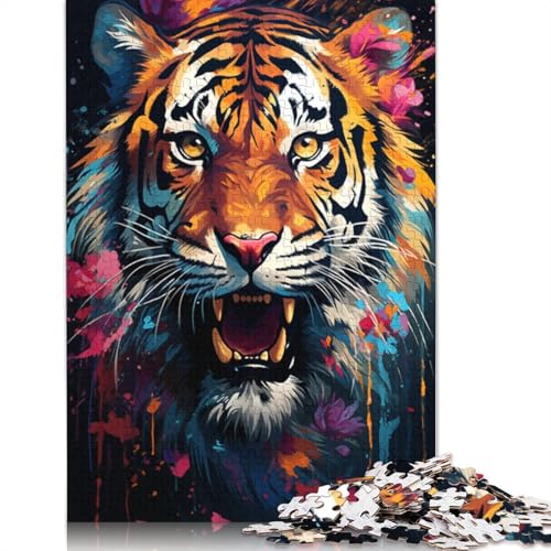 Puzzle für Erwachsene Sternenhimmel-Malerei Tiger 1000 Teile Puzzle für Erwachsene Geschenke für Papierpuzzles für Kinder ab Jahren Lernspiel Herausforderungsspielzeug 1000 Teile (38 x 26 cm) von wuzihanptpt