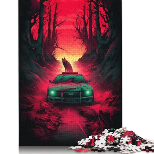Puzzle für Erwachsene Supernatural Car 1000 Teile Holzpuzzle für Kinder ab Jahren Lernspiel 1000 Teile (75 x 50 cm) von wuzihanptpt