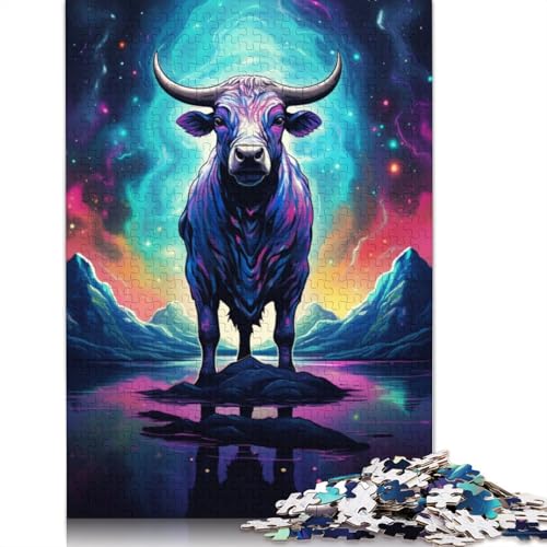 Puzzle für Erwachsene Symphonie-Kuh 1000 Teile Puzzle für Erwachsene Geschenke Holzpuzzle für Kinder ab Jahren Lernspiel Herausforderungsspielzeug 1000 Teile (75 x 50 cm) von wuzihanptpt