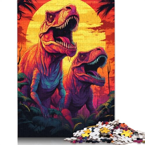 Puzzle für Erwachsene Tyrannosaurus Rex auf der Suche nach Beute 1000 Teile Puzzle für Erwachsene Geschenke aus Papier Puzzles für Kinder ab Jahren Lernspiel Herausforderungsspielzeug von wuzihanptpt