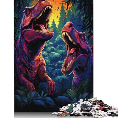 Puzzle für Erwachsene Tyrannosaurus Rex auf der Suche nach Beute 1000 Teile Puzzle für Erwachsene Papierpuzzle für Erwachsene und Kinder ab Jahren tolles Geschenk für Erwachsene von wuzihanptpt