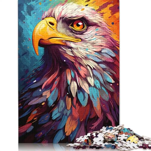 Puzzle für Erwachsene exotischer bunter Adler 1000 Teile Puzzle aus Holz für Kinder ab Jahren Lernspiel 1000 Teile (75 x 50 cm) von wuzihanptpt