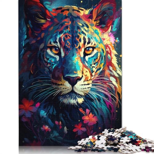 Puzzle für Erwachsene farbenfroh psychedelisch Fantasie magischer Panther 1000 Teile Puzzle für Erwachsene Geschenke Holzpuzzle für Kinder ab Jahren Lernspiel Herausforderungsspielzeug von wuzihanptpt