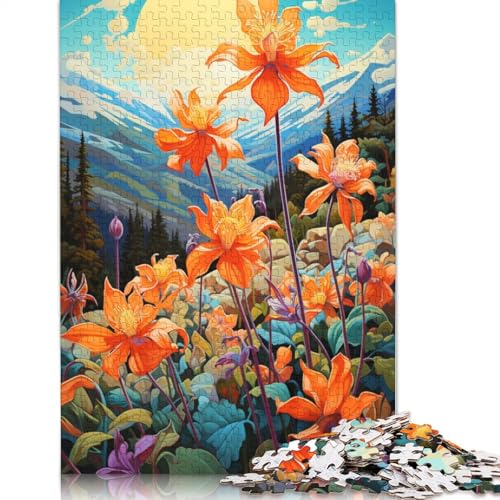 Puzzle für Erwachsene farbenfrohe Bezaubernde Blumen 1000 Teile Puzzle aus Papier Puzzle für Kinder ab Jahren Lernspiel 1000 Teile (38 x 26 cm) von wuzihanptpt