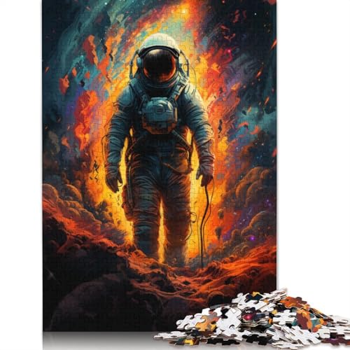 Puzzle für Erwachsene farbenfrohe Psychedelia für Weltraum-Astronauten 1000 Teile Puzzle aus Papier Puzzle für Kinder ab Jahren Lernspiel 1000 Teile (38 x 26 cm) von wuzihanptpt