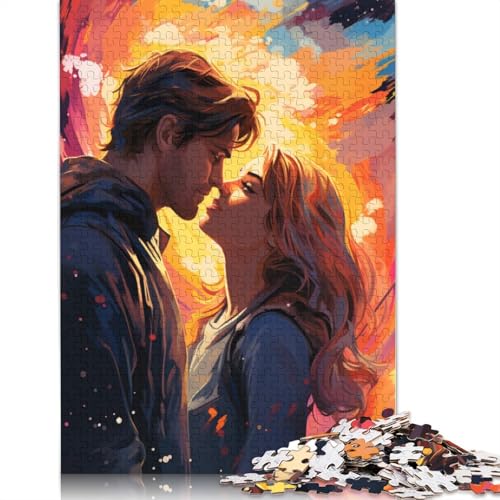 Puzzle für Erwachsene farbenfrohe Psychedelia of Endless Love Space 1000 Teile Puzzle für Erwachsene Geschenke Holzpuzzle für Kinder ab Jahren Lernspiel Herausforderungsspielzeug von wuzihanptpt
