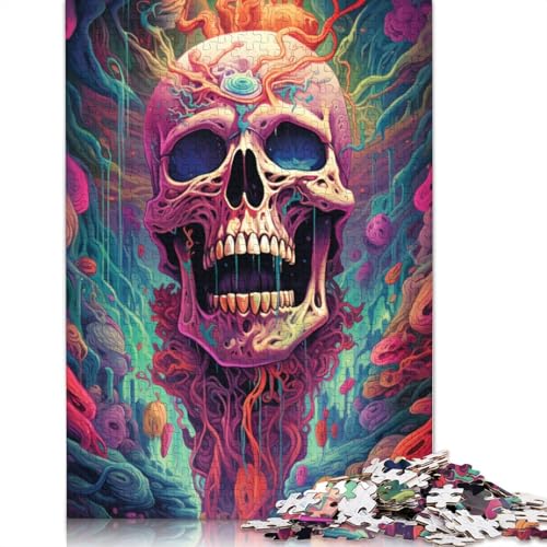 Puzzle für Erwachsene farbenfrohe psychedelische Horrorkunst 1000 Teile Puzzle für Erwachsene und Kinder Holzpuzzle für Erwachsene und Kinder Lernspiel Herausforderungsspielzeug von wuzihanptpt
