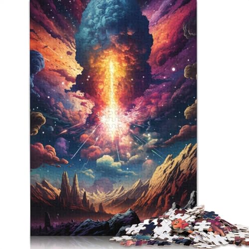 Puzzle für Erwachsene farbenfrohe psychedelische Silberne Landschaft 1000 Teile Puzzle für Erwachsene Papierpuzzle für Erwachsene und Kinder ab Jahren tolles Geschenk für Erwachsene von wuzihanptpt