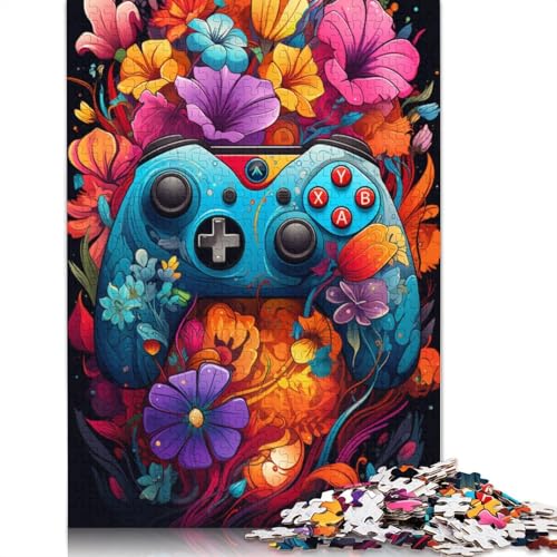 Puzzle für Erwachsene farbenfroher Psychedelischer Gamecontroller 1000 Teile Puzzle aus Papier Puzzle für Kinder ab Jahren Lernspiel 1000 Teile (38 x 26 cm) von wuzihanptpt