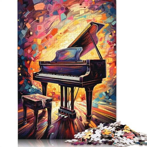 Puzzle für Erwachsene farbenfrohes Kunstklavier 1000 Teile Puzzle aus Papier Puzzle für Kinder ab Jahren Lernspiel 1000 Teile (38 x 26 cm) von wuzihanptpt