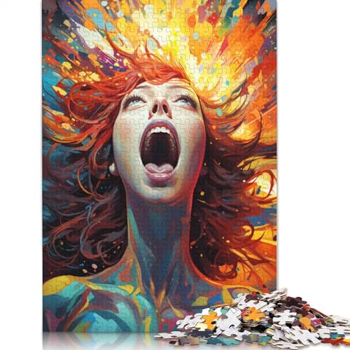 Puzzle für Erwachsene farbenfrohes psychedelisches Frauengemälde 1000 Teile Puzzle für Erwachsene Papierpuzzle für Erwachsene und Kinder ab Jahren tolles Geschenk für Erwachsene von wuzihanptpt
