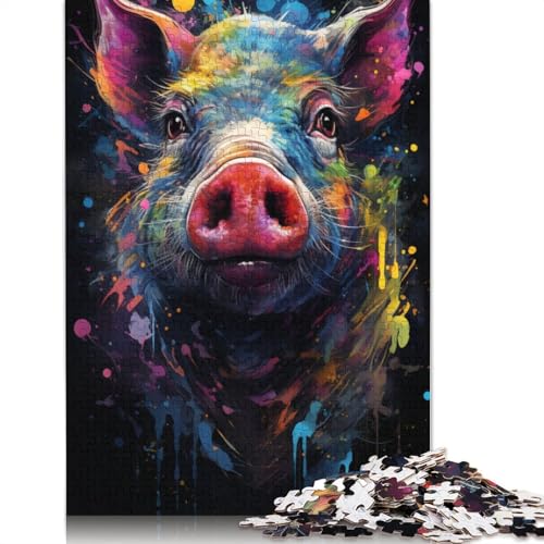 Puzzle für Erwachsene farbenfrohes psychedelisches Galaxie-Schwein 1000 Teile Puzzle für Erwachsene und Kinder Papierpuzzle für Erwachsene und Kinder Lernspiel Herausforderungsspielzeug Puzzle für Erwachsene farbenfrohes psychedelisches Galaxie-Schwein 1000 Teile Puzzle für Erwachsene und Kinder Papierpuzzle für Erwachsene und Kinder Lernspiel Herausforderungsspielzeug von wuzihanptpt