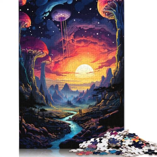 Puzzle für Erwachsene farbenfrohes psychedelisches Traumland 1000 Teile Puzzle für Erwachsene Geschenke für Papierpuzzles für Kinder ab Jahren Lernspiel Herausforderungsspielzeug von wuzihanptpt