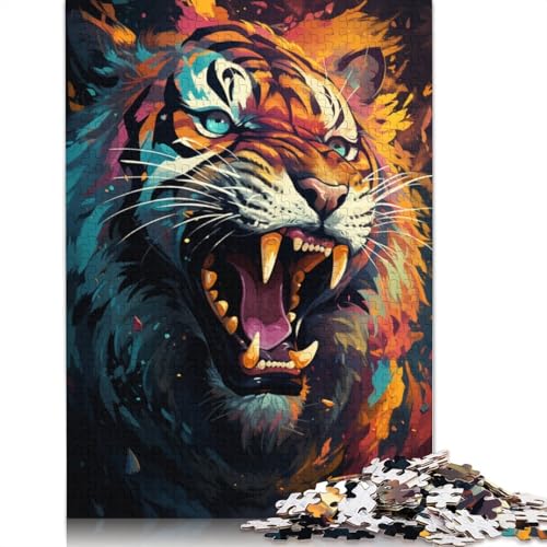 Puzzle für Erwachsene geheimnisvolles Gemälde eines Tigers 1000 Teile Puzzle für Erwachsene Geschenke für Kinder aus Papier Puzzles für Kinder ab Jahren Lernspiel Herausforderungsspielzeug von wuzihanptpt
