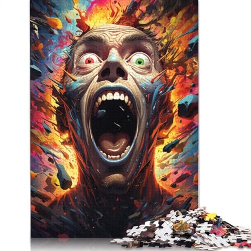 Puzzle für Erwachsene mit 1000 Teilen Alien farbenfrohes Psychedelia-Puzzle Geschenk Holzpuzzle tolles Geschenk für Erwachsene 1000 Teile (75 x 50 cm) von wuzihanptpt